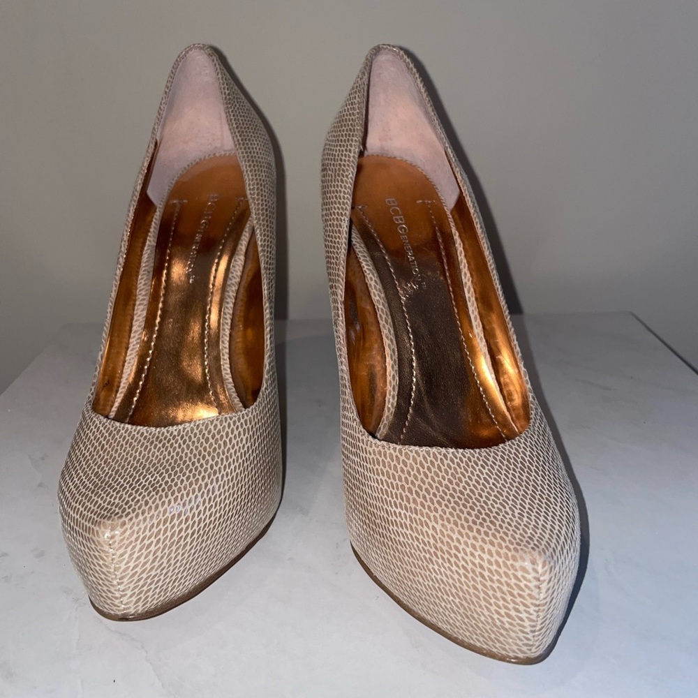 BCBGeneation Tan Stilletto